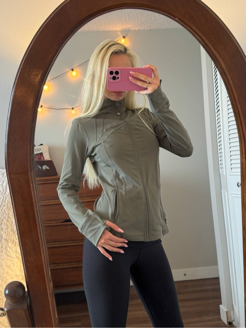 Olive Green Fitted Utility Jacket
